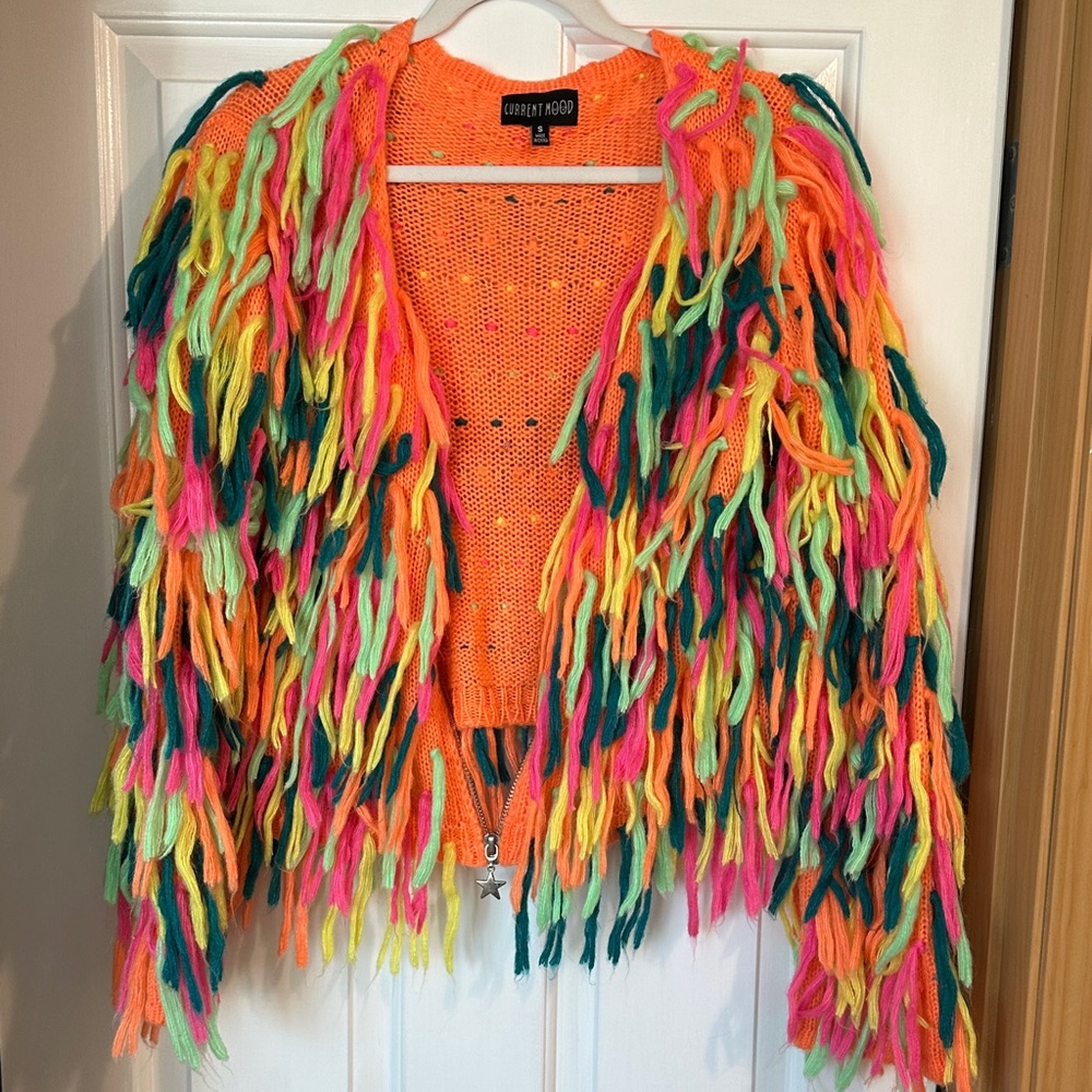 Current Mood Vibrant Orange Knit Top